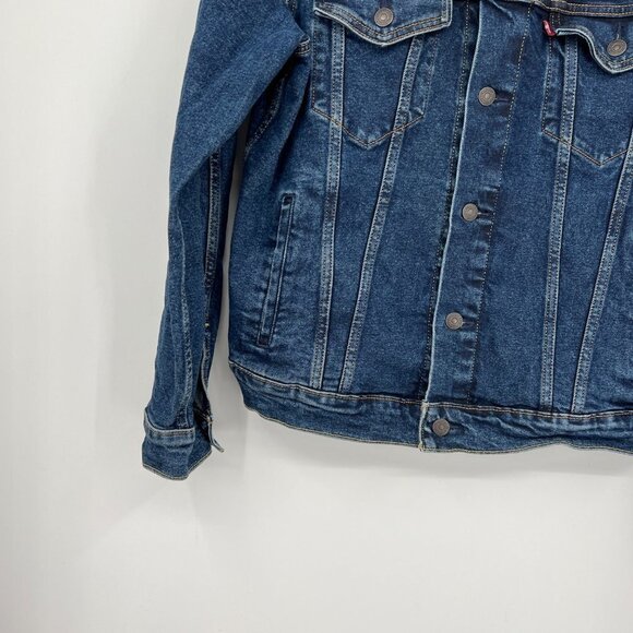 Levis Button Medium Wash Cotton Denim Jean Jacket sz M - Picture 5 of 15